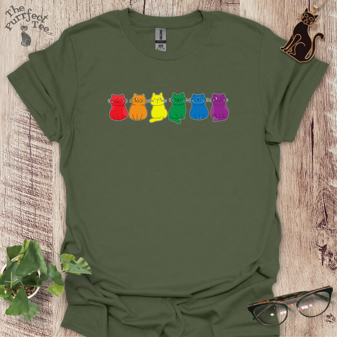 Rainbow cat t-shirt