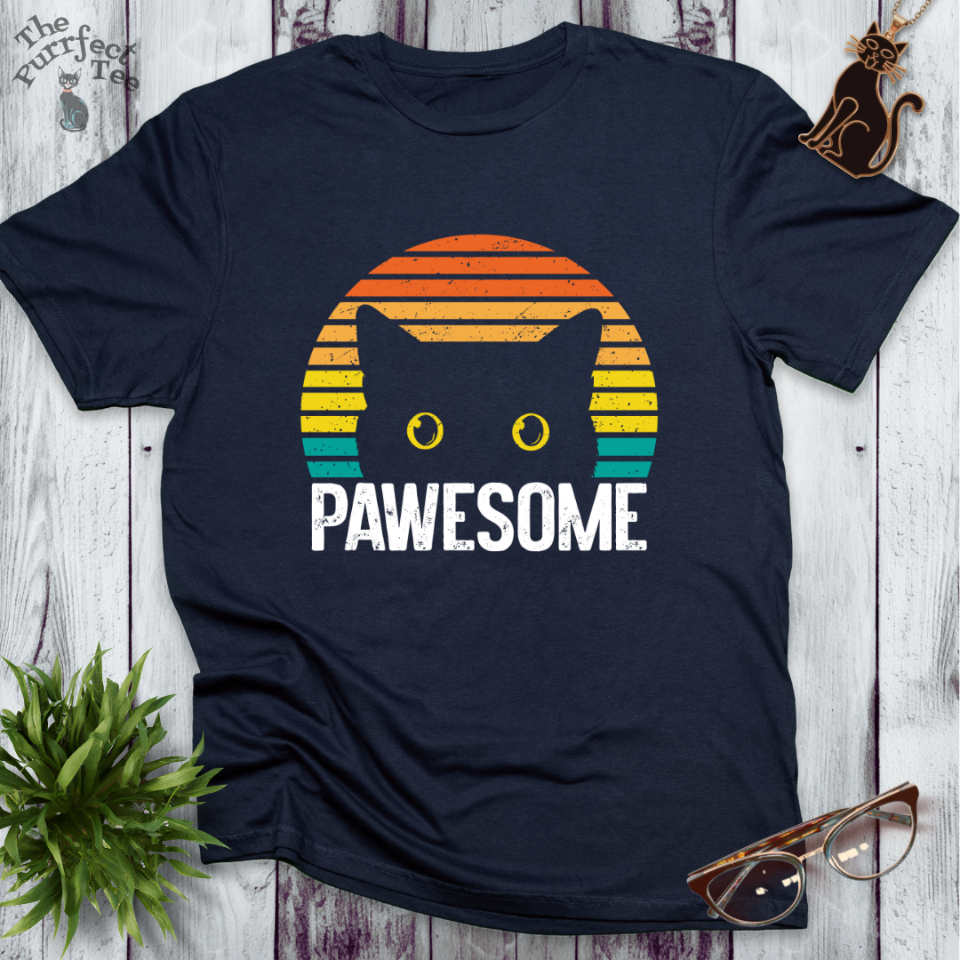 Pawesome cat t shirt