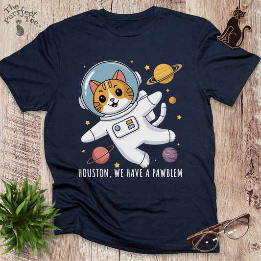 Houston, we have a pawblem cat t-shirt