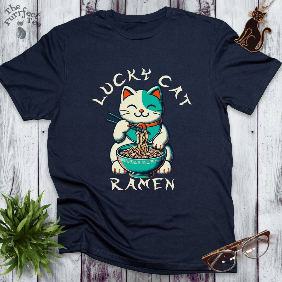 Lucky cat ramen t-shirt