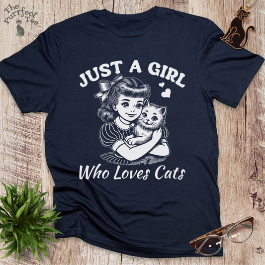 Just a girl who loves cats cat t-shirt