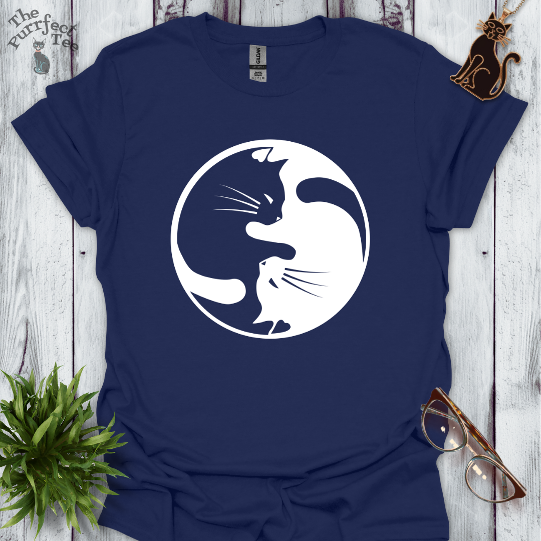 Cat yin yang white/black