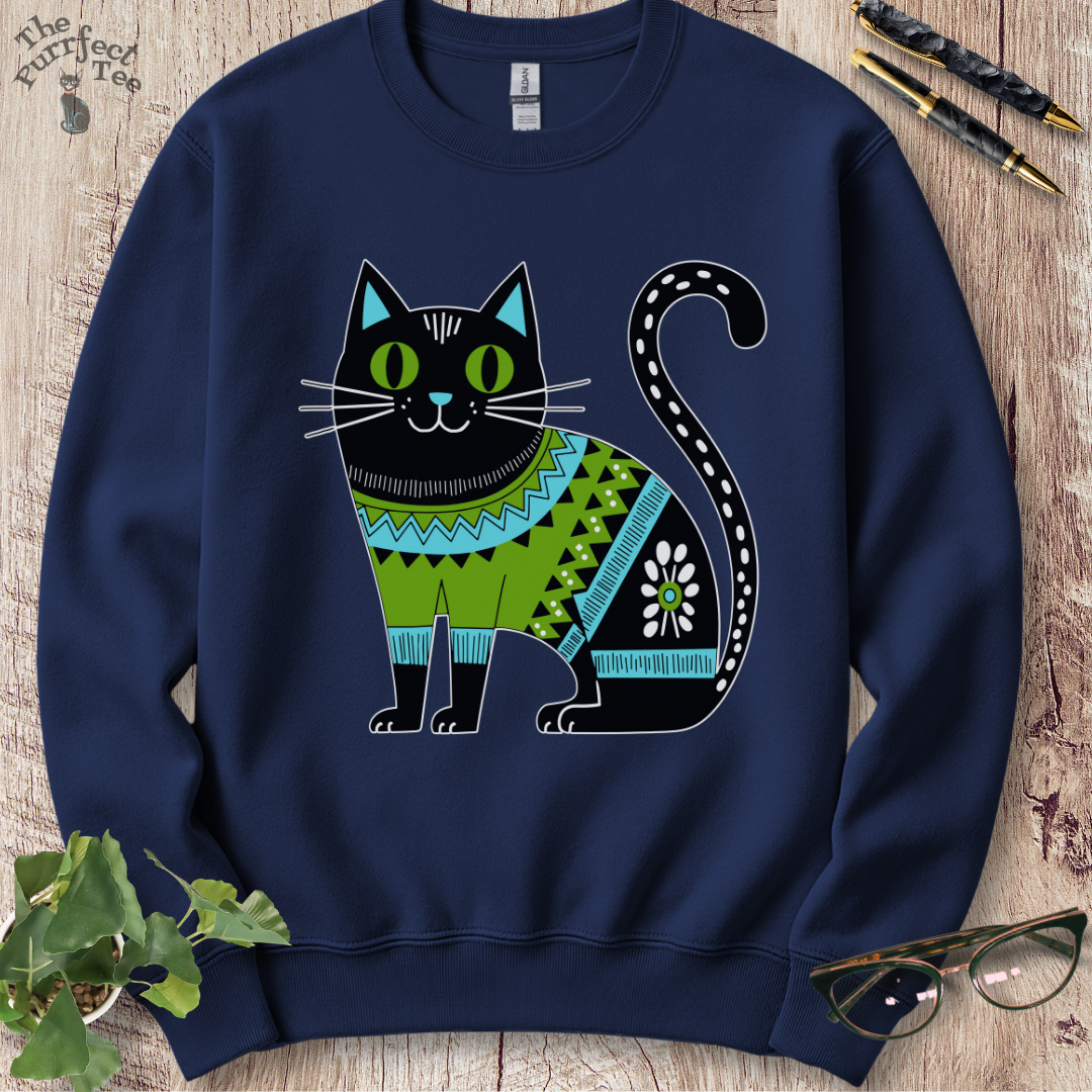 Folk jumper cat sweatshirt