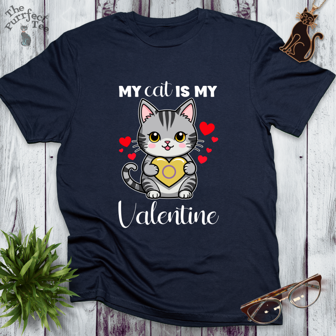 My cat is my valentine - intersex heart