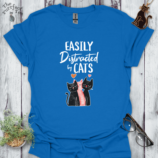 Easily distracted by cats - 3 cats