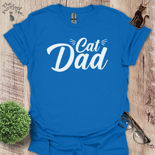 Cat dad whiskers cat t-shirt