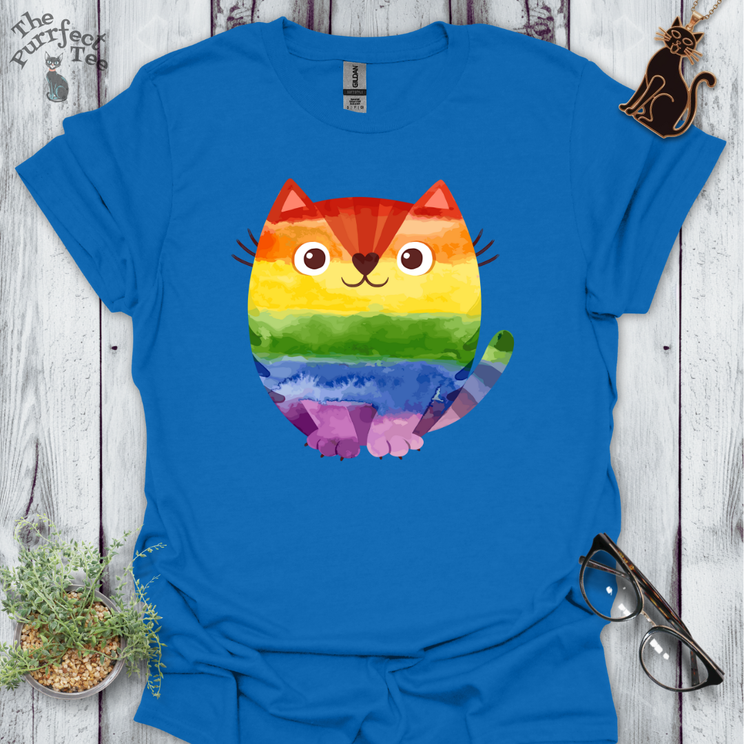 Cat rainbow colours