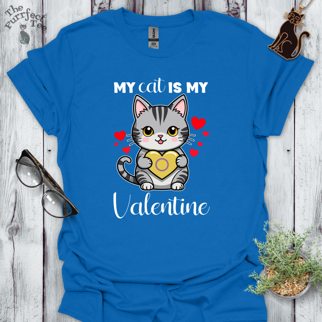 My cat is my valentine - intersex heart