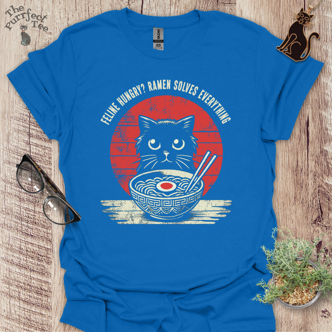 Feline hungry cat t-shirt