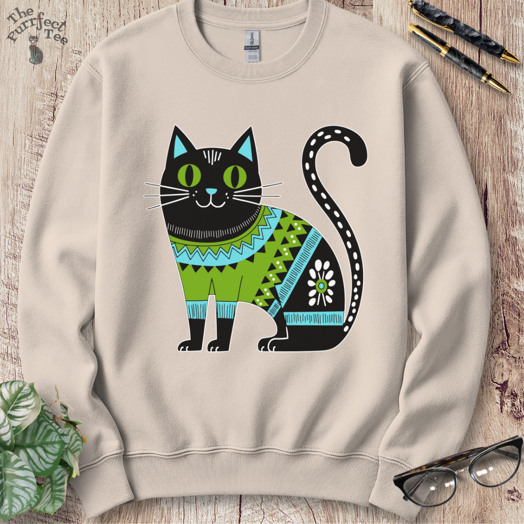 Folk jumper cat sweatshirt