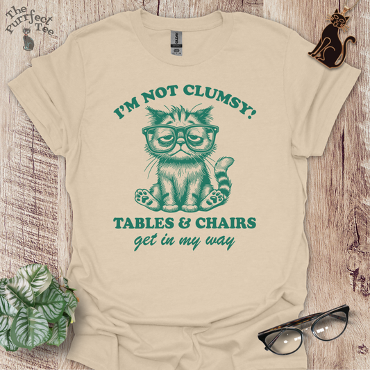 I'm not clumsy cat t-shirt