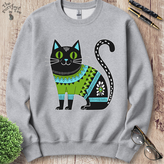 Folk jumper cat sweatshirt