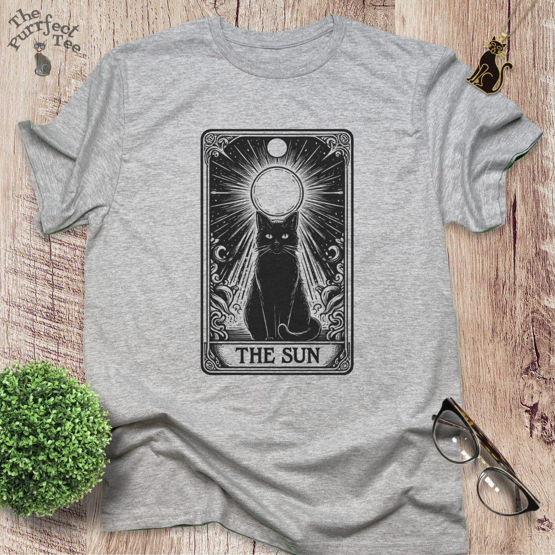 Tarot card sun cat t-shirt