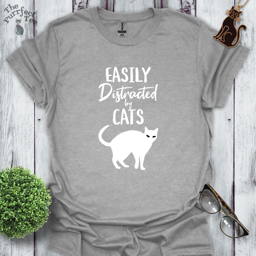 Easily distracted by cats - silhouette