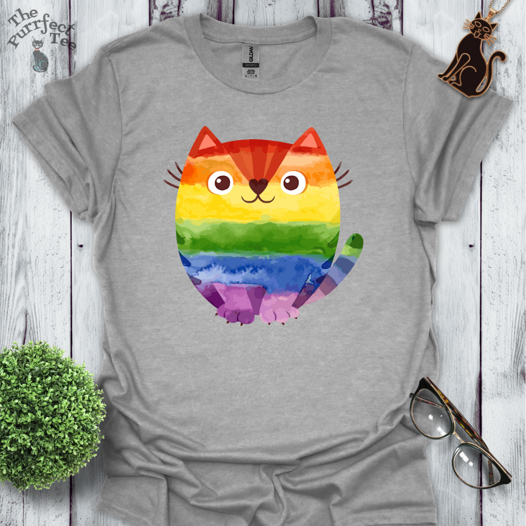 Cat rainbow colours
