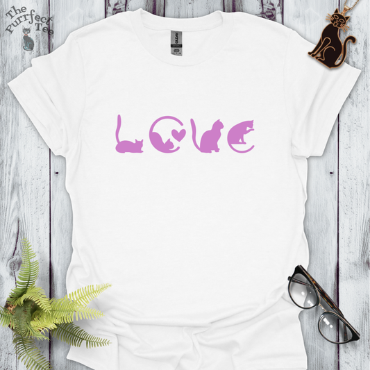 Cats as love pink