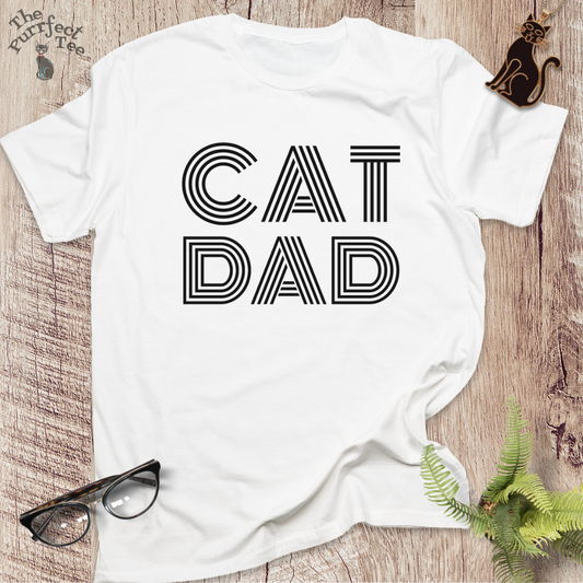 Cat dad lines cat t-shirt