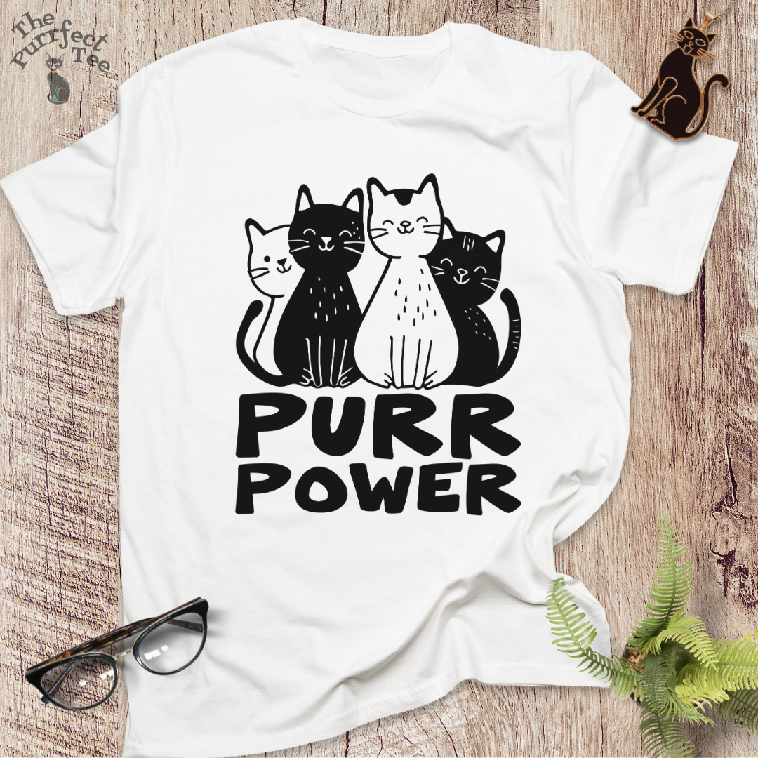 Purr power cat t-shirt