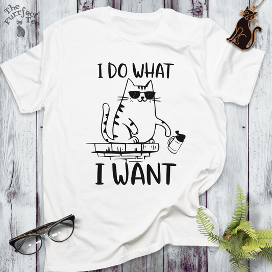 I do what I want cat t-shirt
