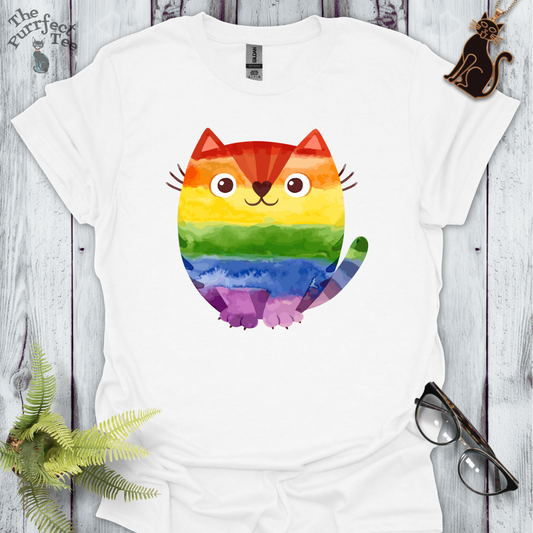 Cat rainbow colours